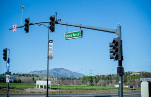 Make a left hand turn on Camino Ramon (again to the left is Camino Ramon to the right is Bishop Ranch #1) turn left on Camino Ramon.